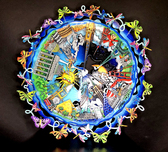 Charles Fazzino 3D Art Charles Fazzino 3D Art Butterflies Around the World (Hand-Painted Kinetic Metal Sculpture)